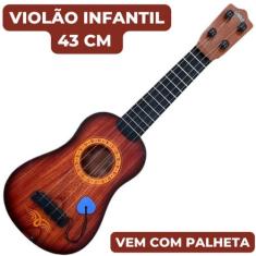 Violão Realista Infantil Musicalização Aprendizado Violãozinho 4 corda