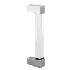 Alça de Acrílico, Alças de Armário Transparente de Cristal Puxadores de Gaveta Elegantes Botões únicos Gaveta Guarda-roupa Furo único Porta Dourada Distância de Metal 96 Prata