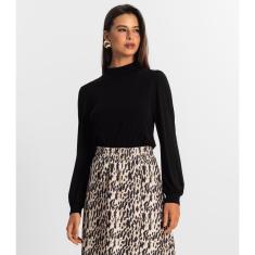 Blusa Rovitex Manga Longa Feminina-Feminino