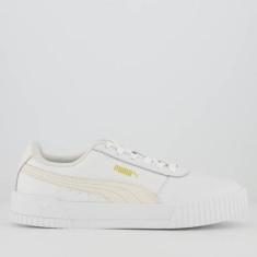 Tênis Puma Carina L BDP Feminino Branco e Bege-Feminino