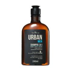 Urban Men 3Em1 Barba/Cabelo/Bigode Shampoo 240ml