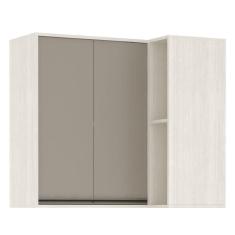 Armário Aéreo Canto Reto de Cozinha 95 cm 2 Portas 4 Prateleiras Linea Luciane Móveis