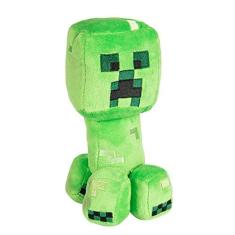 JINX Minecraft Happy Explorer Creeper Pelúcia Brinquedo de Pelúcia, Verde, 7 &quot;de altura