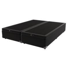 Base Box Baú Queen Preto De Madeira 158cm Kazamix