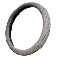 Moyishi Capa de volante de couro superior ajuste universal macia respirável volante envoltórioMoyishi 14.5inch laranja S