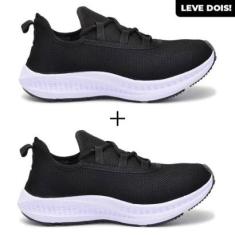 Kit 2 Tênis Masculino Em Nylon Para Caminhar Academia Esportes Musculação CA Shoes-Masculino