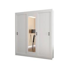 Guarda-roupa Casal com Espelho 3 Portas de Correr Araplac Melissa Glas