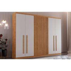 Guarda Roupa Casal 6 Portas E 4 Gavetas Denver Naturale-off White Rufato