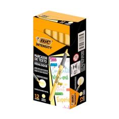 BIC, Marca Texto, Marking, Amarelo Pastel, 12 Unidades