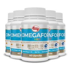 Kit 5 Ômegafor Family Ômega 3 Vitafor 60 Cápsulas