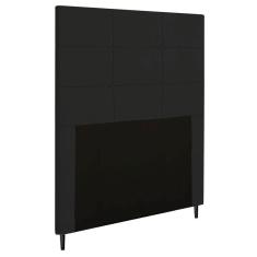 Cabeceira Luna Para Cama Box Solteiro 90 Cm Corino Preto