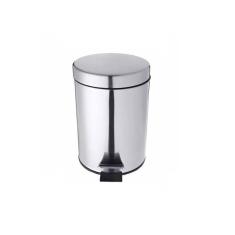 Cesta de lixo lixeira banheiro metal inox 3l com pedal