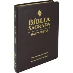 Bíblia Sagrada Letra Grande, Edição com Letras Vermelhas e Harpa Crist