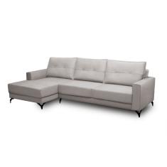 Sofá 4 Lugares Heros com Chaise Esquerdo Veludo Prata