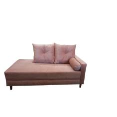 Divã Recamier Berlim 1,80 Cm Lado Direito Veludo Rose