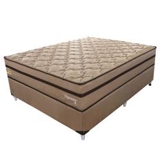 Cama Box com Colchão Casal Supreme Mola Ensacada (72x138x188) Dourado