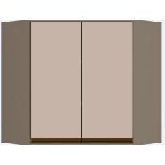 Armário de Canto 2 Portas Oblíquo Connect Henn - Duna/Cristal