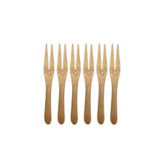 Conjunto de 6 Mini Garfos de Bambu - Oikos, U, NATURAL