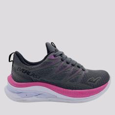 Tênis Everlast Nevada Feminino Cinza e Rosa-Feminino