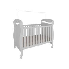 Berço Junior Moveis Peroba Americano minicama MDF, Branco