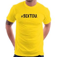 Camiseta Sextou Hashtag - Foca na Moda, Amarelo, G
