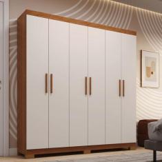 Guarda-roupa Casal 164,10cm 6 Portas 2 Gavetas 100% Mdf Papoulas Espre