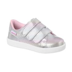 Tênis Infantil Joy Menina Carinho Prata Camin 3200-824-Feminino