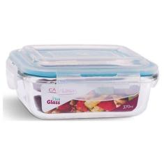 Conjunto 5 Potes Vidro Hermético Mantimentos Marmita 370Ml