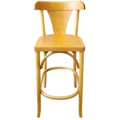 Banqueta Duda Selva Madeira Maciça Gourmet Bancada Bistrô Amêndoa