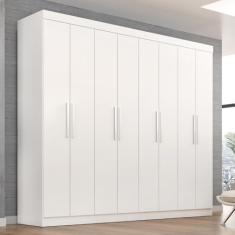 Guarda Roupa Casal Lisboa 8 Portas 4 Gavs Branco