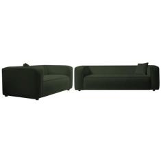 Kit Sofá 2 Lugares 160cm e Poltrona  Decorativa Escritório Orgânico Ce