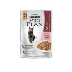 Ração Úmida Proplan para Gatos Sachê sabor Salmão 85g - 1 unidade - Pu