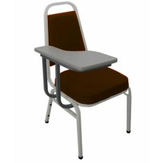 Cadeira Universitária Empilhável Linha Hotel Plus Marrom