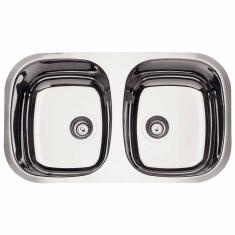 Cuba Retangular Dupla Aço Inox Alto Brilho 77X45X15Cm