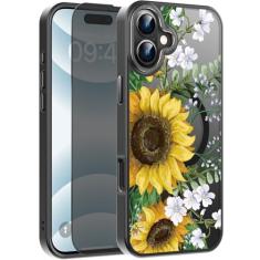 FUNMIKO Capa para iPhone XX com protetor de tela de privacidade, compatível com carregamento sem fio, capa fosca translúcida à prova de choque - linda capa de telefone com design floral para mulheres