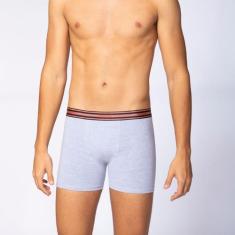 Cueca Lupo Boxer Algodão com Elastano 523-003, Cinza mescla, GG