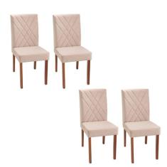 Conjunto 4 Cadeiras Estofadas Alta Qualidade Madri R Decor