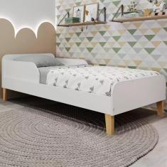 Cama Infantil Solteiro Montessori Movelbras Branco