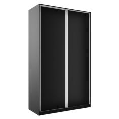 Guarda Roupa Solteiro 2 Portas em BP Zermatt RR Moveis Preto