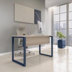 Mesa Madeira 134cm X 60cm M134/60p25 Nogueira/Azul