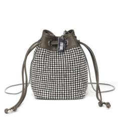 Bolsa Santa Lolla Bucket Cristal Feminina, Prata, Único
