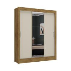 Guarda Roupa Roupeiro 3 Portas correr 3 Gavetas com Espelho Roma