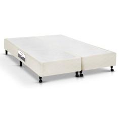 Cama Box Base Universal Queen Poli Tecido Clean (158x198x23) - Castor
