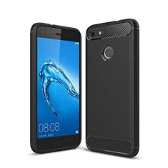 Capa para Huawei Enjoy7, capa de material de fibra de carbono, macia, antiderrapante, antiimpressões digitais, capa totalmente protetora para Huawei Enjoy7