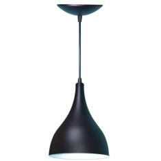 Lustre Pendente Gota em Alumínio - Cor Preta Fosca - Estillo E Luz