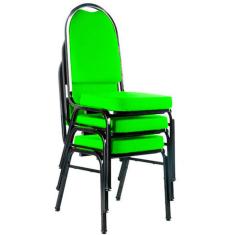 03 Cadeiras para Hotel e Auditório Linha Hotel Verde