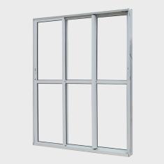 Porta de Alumínio Correr 210x200cm 3 Folhas Atlântica