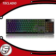 Teclado gamer usb maxxtro semi-mecanico k709