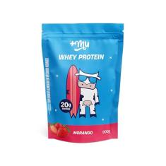 +Mu Whey Concentrado Sabor Morango 18g Proteina - Refil 900g