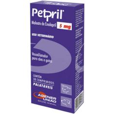 Vasodilatador Agener União Petpril 30 comprimidos - 5 mg